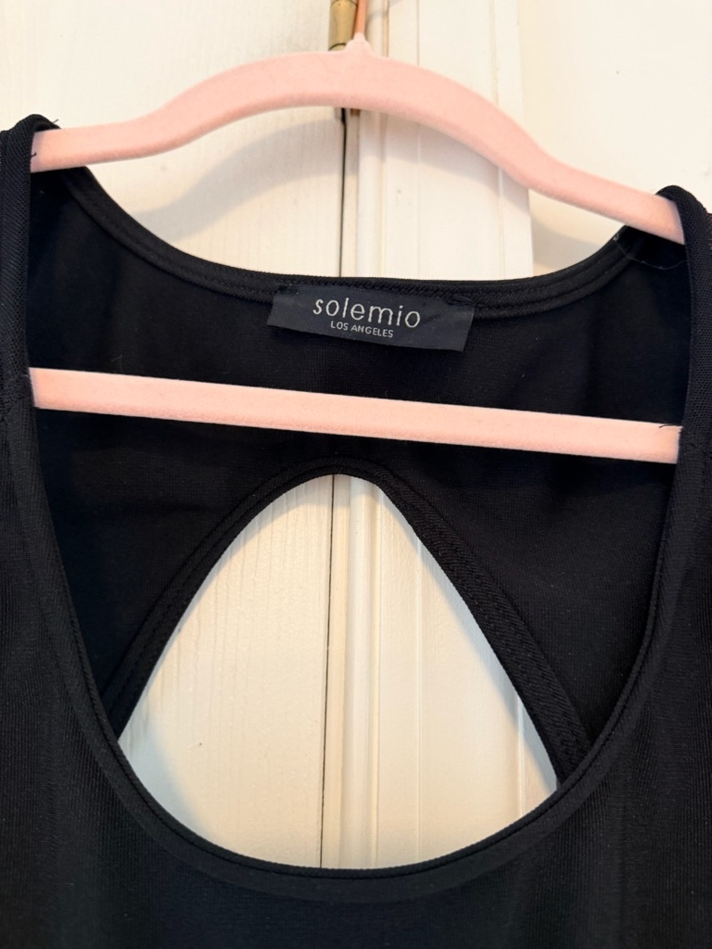 Black Cutout Mesh Bodycon Dress - Solemio - Picture 2 of 4